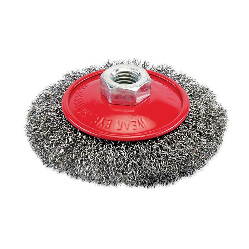 Silverline Steel Crimp Bevel Brush 100mm Silverline - Dynamic Drive