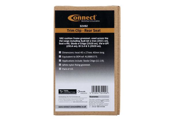 Connect Trim Clip Rear Seat Fixing Grommet - VW Group 10pc Connect - Dynamic Drive