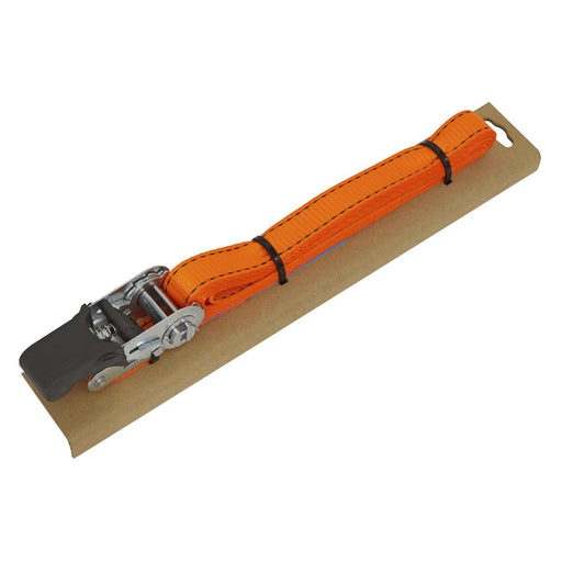 Sealey Ratchet Tie Down 25mm x 5m Polyester Webbing With Corner Protector 600kg Sealey - Dynamic Drive