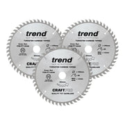 Trend CraftPro Panel Trim Saw Blade 165 x 20mm x 48T (Pack 3) Trend - Dynamic Drive
