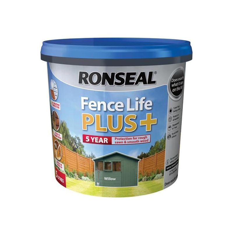 Ronseal Fence Life Plus+ Willow 5 litre Ronseal - Dynamic Drive