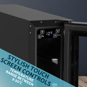 Baridi Extra-Slim 7 Bottle Wine Fridge & Cooler 15cm - Black DH76 Baridi - Dynamic Drive