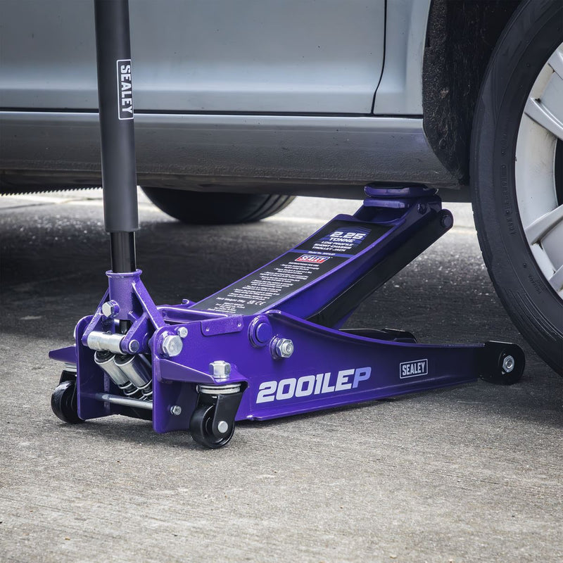 Sealey Low Profile Rocket Lift Trolley Jack 2.25 Tonne - Purple 2001LEP Sealey - Dynamic Drive