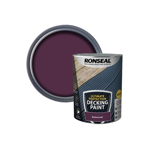 Ronseal Ultimate Protection Decking Paint Blackcurrant 5 litre Ronseal - Dynamic Drive