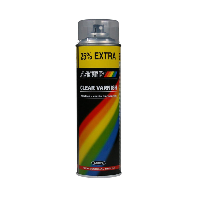 Motip Clear Gloss Lacquer / Varnish 500ml x 2 cans - Aerosol Car Furniture Spray Motip  - Dynamic Drive