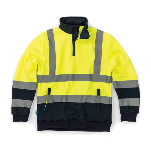 Tough Grit Hi-Vis 2-Tone Sweatshirt Yellow/Navy L Tough Grit - Dynamic Drive