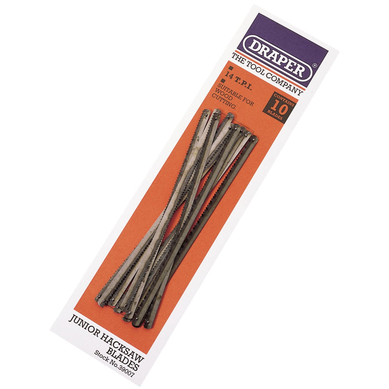 Draper Junior Hacksaw Blades, 150mm, 14tpi (Pack of 10) 39007 Draper - Dynamic Drive