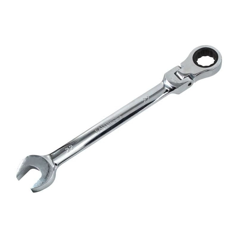 Faithfull Ratchet Combination Spanner Flex Head CV 22mm Faithfull - Dynamic Drive