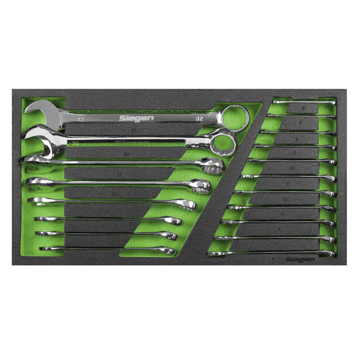 Siegen Siegen Combination Spanner Set with Tool Tray 19pc S01272 Siegen - Dynamic Drive