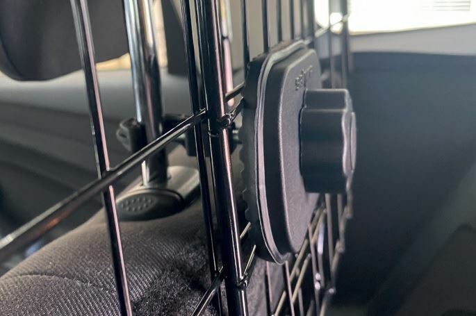 Sakura SS5453 Car Partition SUV Dog Guard Mesh Headrest In Black Sakura - Bars 4 Cars