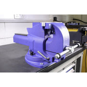 Sealey Vice 150mm Quick Action Swivel Base Cast Iron QAV150 Sealey - Dynamic Drive