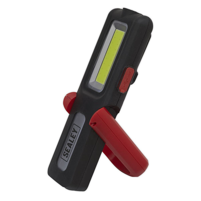 Sealey LED318 Rechargeable Inspection Lamp 5W COB + 3W LED + Power Bank Red Sealey  - Dynamic Drive