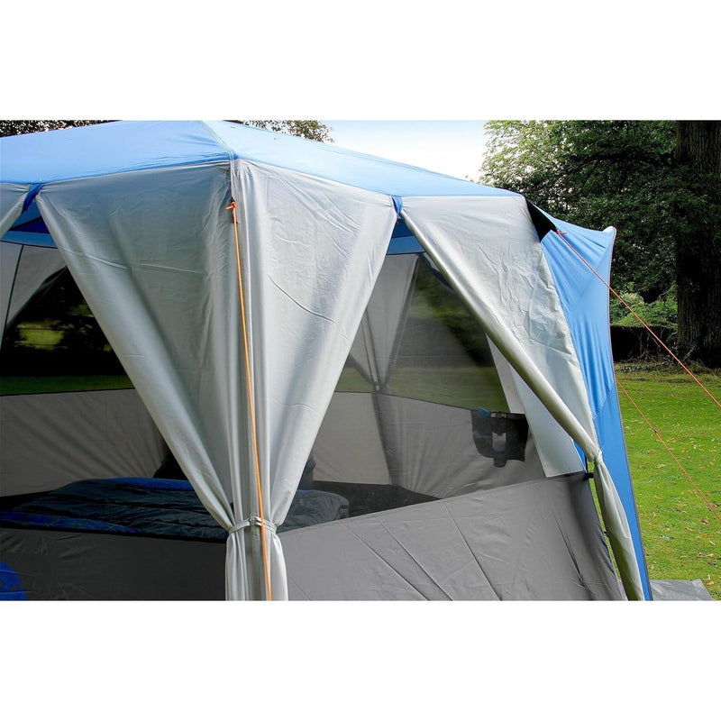 Coleman Cortes Octagon 8 Person Dome Glamping Yurt Camping Family Tent Blue Coleman - Dynamic Drive