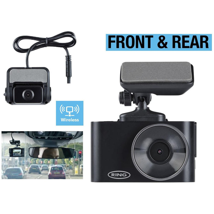 Ring Car Dash Camera Front & Rear HD Wi-Fi & App Enabled GPS & Motion Sensor Ring Automotive  - Dynamic Drive