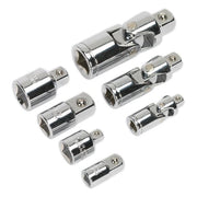 Sealey Premier 7pc 1/4" 3/8" 1/2" Drive Universal Joint Socket Adaptor Set Sealey  - Dynamic Drive