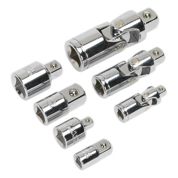 Sealey Premier 7pc 1/4" 3/8" 1/2" Drive Universal Joint Socket Adaptor Set Sealey  - Dynamic Drive