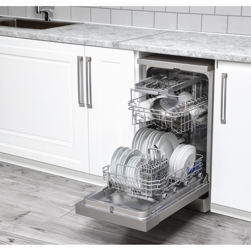 Baridi Slimline Freestanding Dishwasher 45cm Wide 10 Place Settings - Silver Baridi - Dynamic Drive