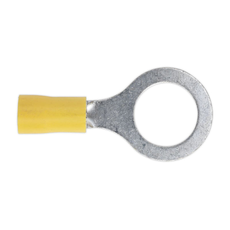 Sealey Easy-Entry Ring Terminal 13mm (1/2") Yellow Pack of 100 YT17 Sealey - Dynamic Drive