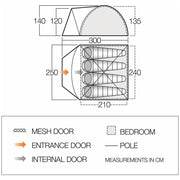 Vango Tay 400 Pole Tent Deep Blue Vango - Dynamic Drive