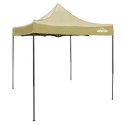 Dellonda 2x2m Pop-Up Gazebo Heavy Duty Carry Bag Rope Stakes & Weight Beige Dellonda - Dynamic Drive