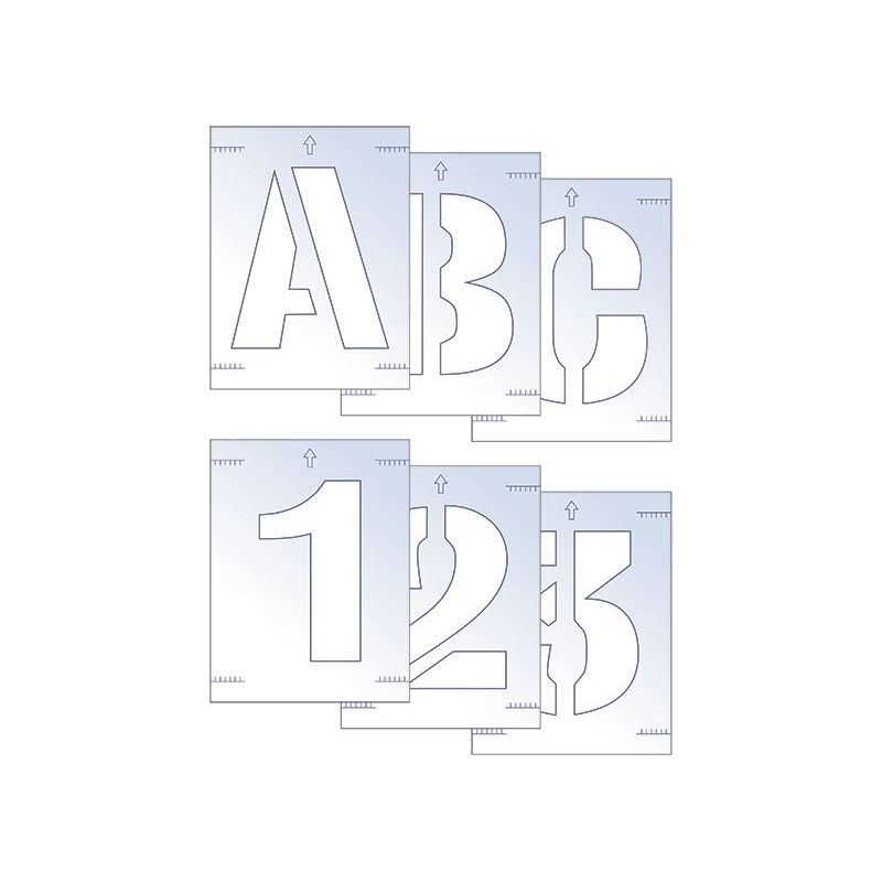 Scan Letter & Number Stencil Kit 100mm Scan - Dynamic Drive