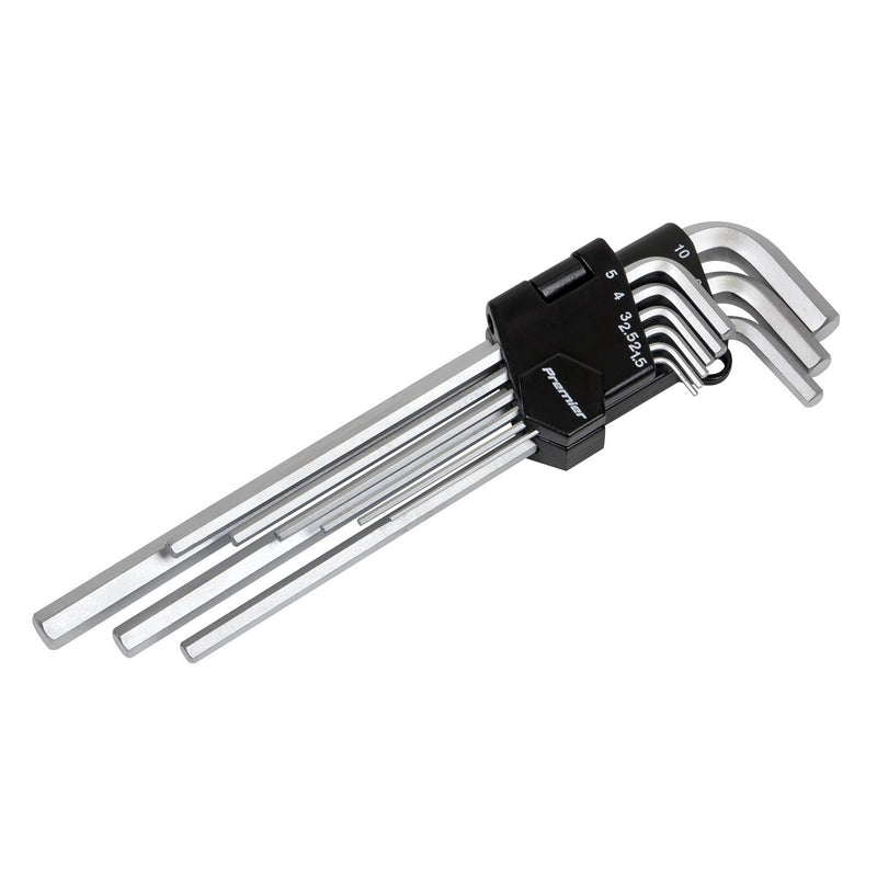Sealey Hex Key Set 9pc Extra-Long Metric AK7137 Sealey - Dynamic Drive