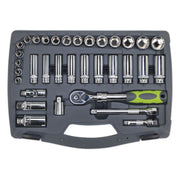 Sealey Socket Set 34pc 3/8"Sq Drive 6pt WallDrive Metric AK7960 Sealey - Dynamic Drive