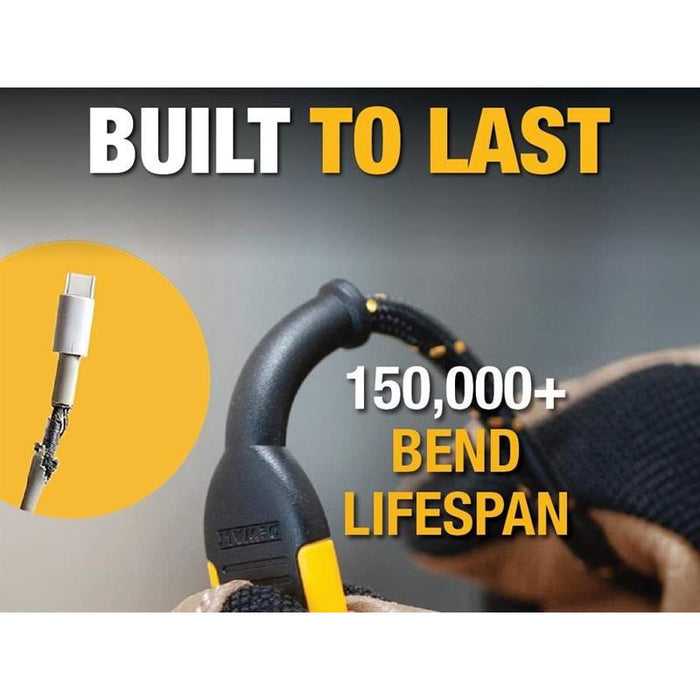 Dewalt Telecoms USB C to Lightning® Reinforced Charging Cable 1.2m (4ft) DEWALT Telecoms - Dynamic Drive