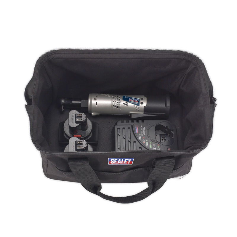 Sealey Cordless Ratchet Wrench 3/8"Sq Dr 14.4V 2Ah Li-ion-2 Batts CP6002 Sealey - Dynamic Drive