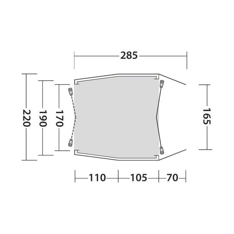 Outwell Dunecrest S Poled Tailgate Awning Outwell - Dynamic Drive