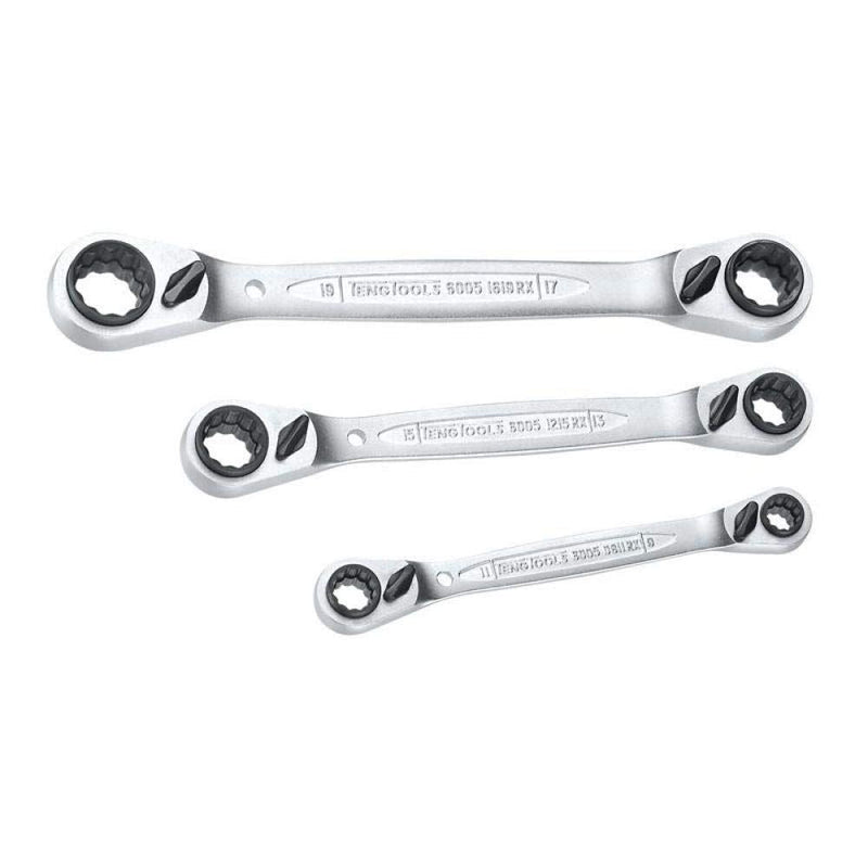 Teng Tools Ratcheting Multi Drive Ring Spanner Set 3 Pieces Teng Tools - Dynamic Drive