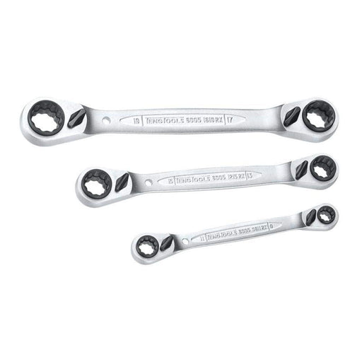 Teng Tools Ratcheting Multi Drive Ring Spanner Set 3 Pieces Teng Tools - Dynamic Drive