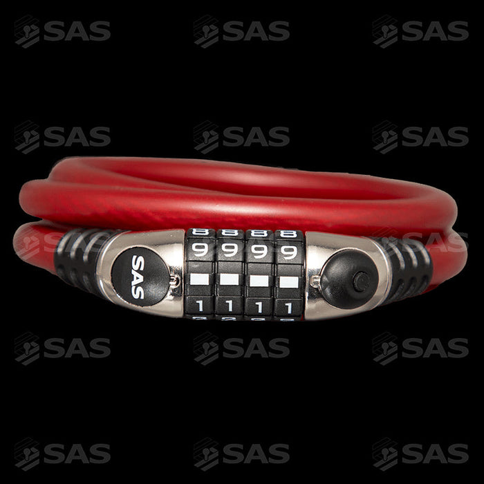 SAS COMBI 1800x12mm Steel Braided Security Cable with Combination Lock SAS - Dynamic Drive