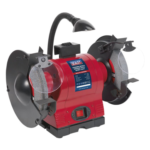 Sealey Bench Grinder 200mm with Work Light 550W/230V BG200WL Sealey  - Dynamic Drive