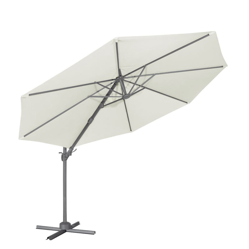 Dellonda Cantilever Parasol with 360 Rotation, Tilt & Cover 3m - Cream Dellonda - Dynamic Drive