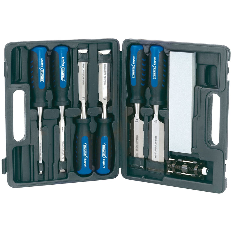 Draper Soft Grip Wood Chisel Kit, 140mm (8 Piece) 88605 Draper - Dynamic Drive
