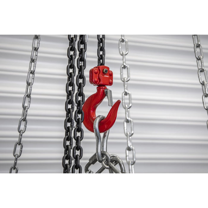 Sealey Portable Adjustable Gantry Crane with Geared Trolley Combo 1 Tonne Sealey - Dynamic Drive