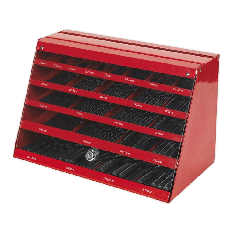 Sealey Drill Bit Counter Top Dispenser 250pc HSS Roll Forged DBRFSET Sealey - Dynamic Drive