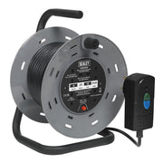 Sealey Cable Reel 25m 4 x 230V 1.25mmï Thermal Trip with RCD Plug BCR25RCD Sealey - Dynamic Drive