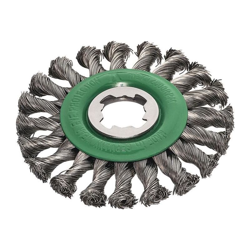 Lessmann X-Lock Stainless Steel Knot Wheel Brush 125mm Non Spark Lessmann - Dynamic Drive