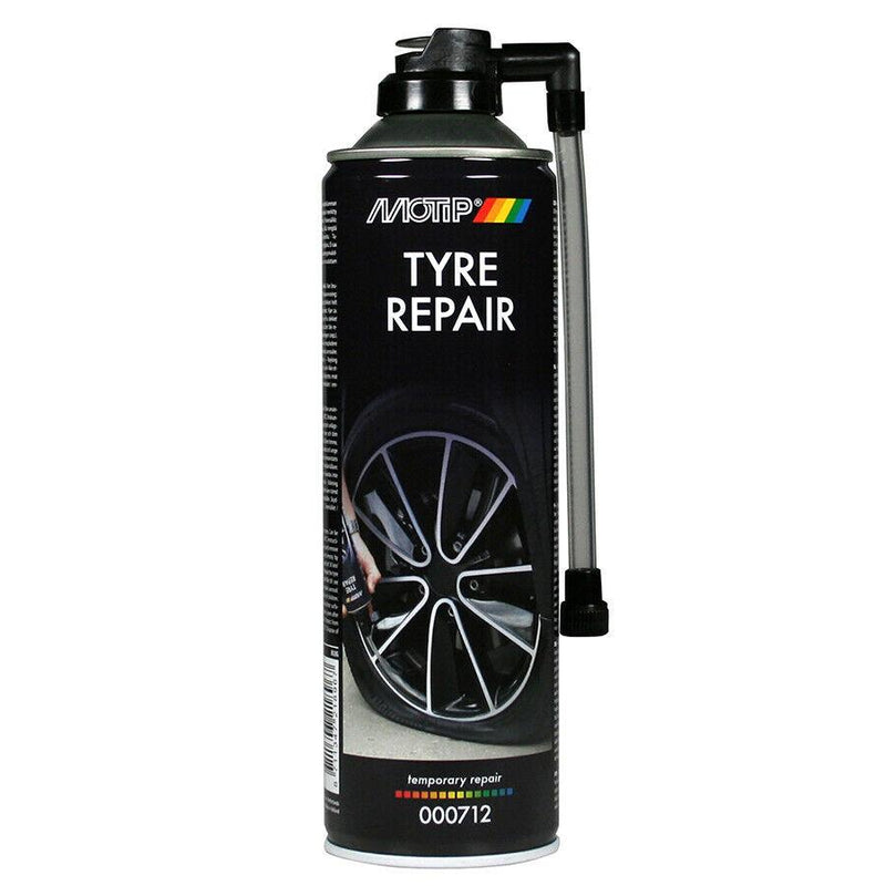 Motip Emergency Instant Puncture Tyre Repair Aerosol Weld Seal Leak 500ml Motip  - Dynamic Drive