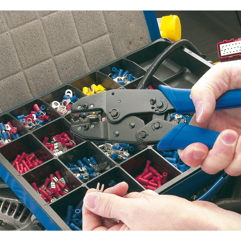 Draper Ratchet Crimping Tool and Terminal Kit, 220mm 56383 Draper - Dynamic Drive