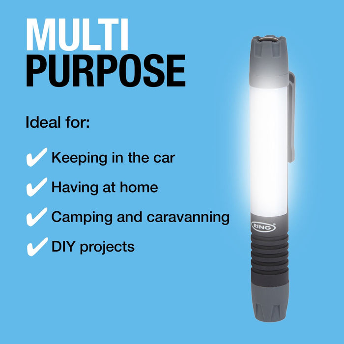 RING LED Pocket Lamp 170 Lumen Magnetic Base and Swivel Clip RIL56 Ring Automotive  - Dynamic Drive