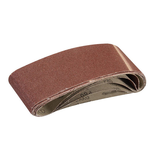 Silverline Sanding Belts 75 x 533mm 5pk 80 Grit Silverline - Dynamic Drive