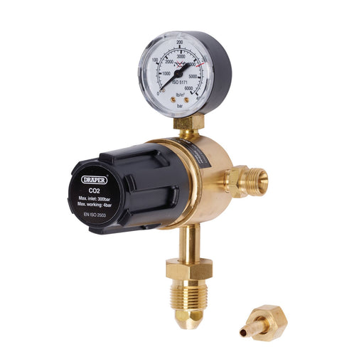 Draper Industrial Gas Bottle Regulator with Single Gauge, 300 bar 70151 Draper - Dynamic Drive