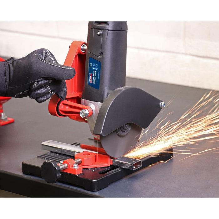 Sealey Angle Grinder Stand With Cast Iron Base Vertical Cutter 100mm 115mm 125mm Sealey  - Dynamic Drive