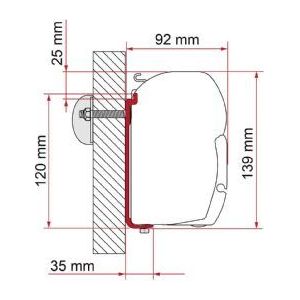 Fiamma F45/F70 Adapter Kit As 400 3 Pieces 45M-5M Awnings 98655-390 Fiamma - Dynamic Drive