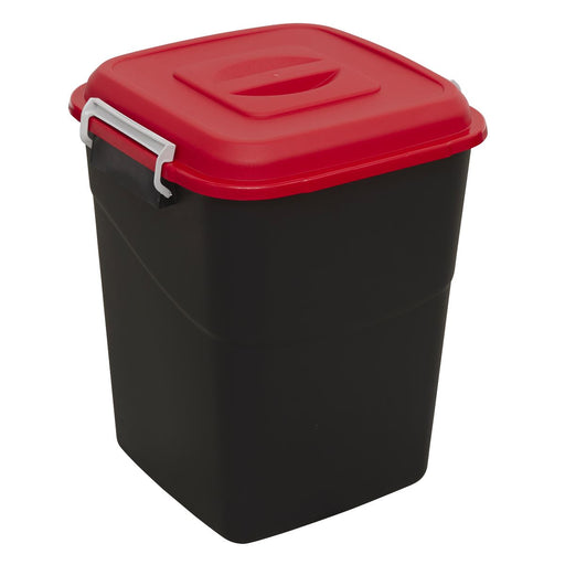 Sealey Refuse/Storage Bin 50L Red BM50R Sealey - Dynamic Drive