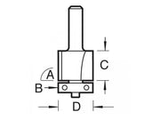Trend T46/0 x 1/4 TCT 90° Template Profiler 9.5 x 12.7mm Trend - Dynamic Drive