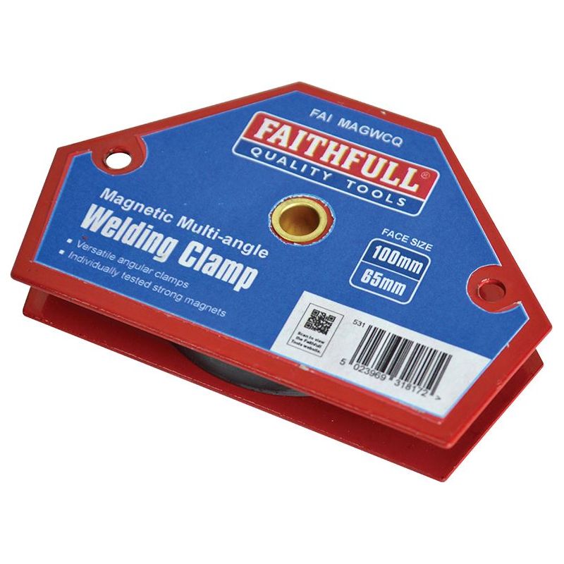 Faithfull Welding Magnet Quick Clamp 100 x 65mm Faithfull - Dynamic Drive